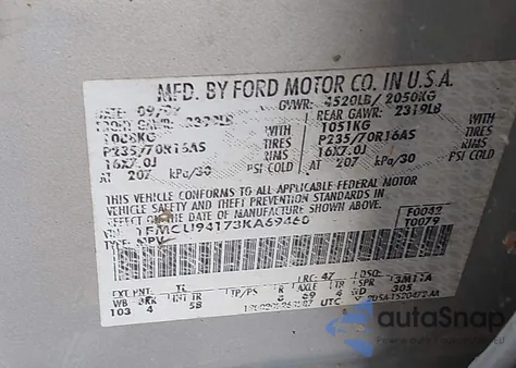 2003 Ford Escape Limited z USA, uszkodzony, nr VIN 1FMCU94173KA69460